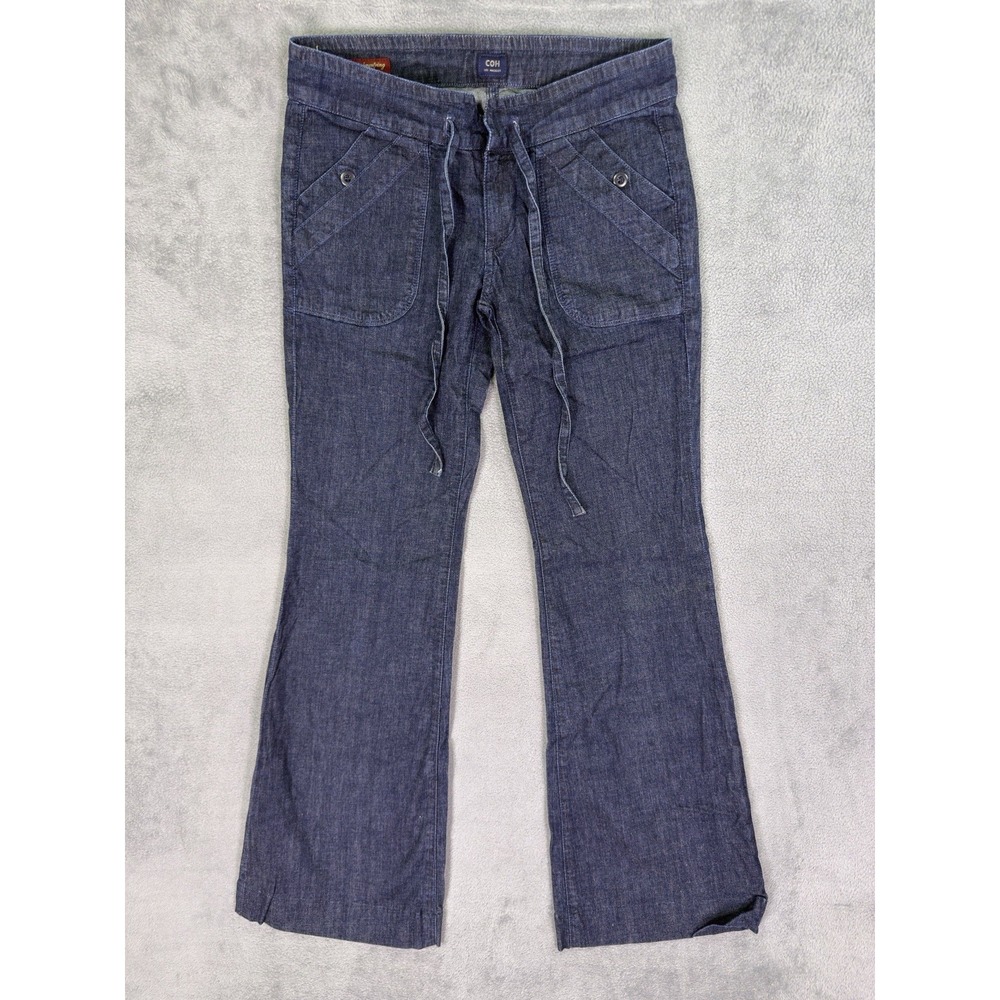 Citizens Of Humanity Jeans Womens 27 Blue Wide Leg Sunset Drawstring Dark Wash